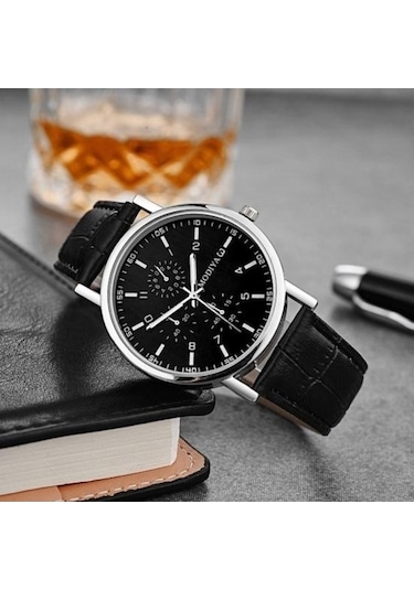 Yingfu Kahverengi Erkekler Saatler Analog Rahat Kuvars İzle Kol Saati, Arkadaşına Hediye Baba C Kahverengi