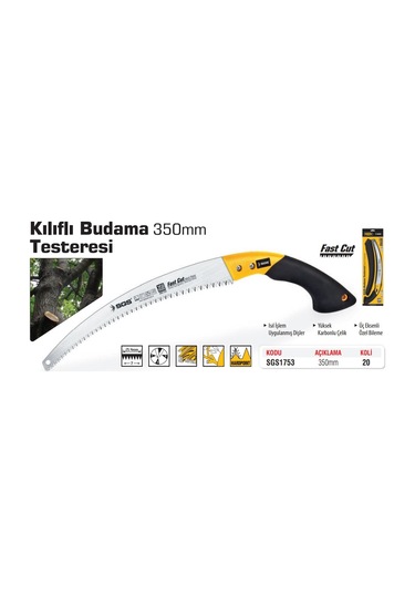Sgs Kılıflı Budama Testeresi 350 MM Sgs1753