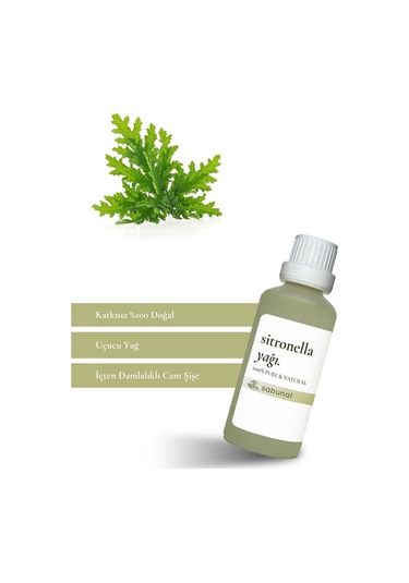 Sabunal Sitronella Yağı 50 ML - Sinek Kovucu ve Doğal Ferahlatıcı Yağ