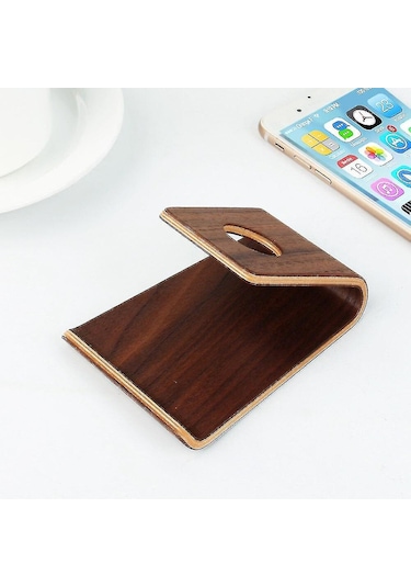 Evrensel Ahşap Stand Bambu Cep Telefonu Tutucu Standı Hafif İnce Cep Telefonu Standları İphone Uyumlu Taşınabilir 1 Adet-kahverengi