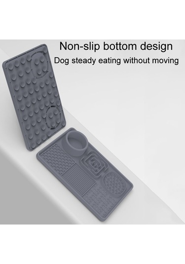 Sones Pet Silikon Yalama Yemek Mat Dikdörtgen 6 1 Köpek Yavaş Besleme Pedleri Kazıyıcı İle