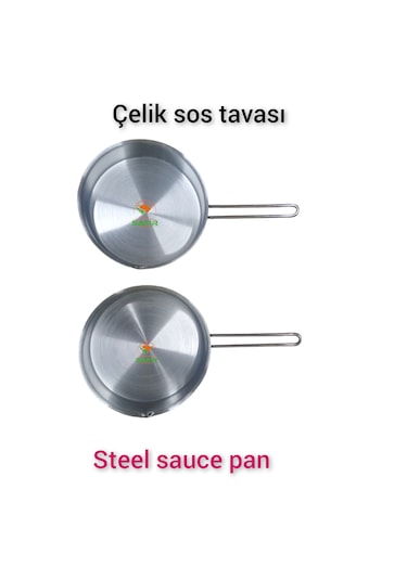 Çelik Sosluk Çelik Sos Tavası 20 Cm Ebatlı 2 Büyük Boy 430 Kalite