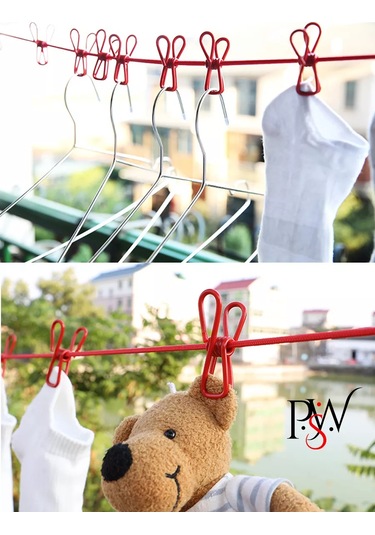 Psw Mandallı Çamaşır Kurutma İpi 12 Adet 249302380 Diğer