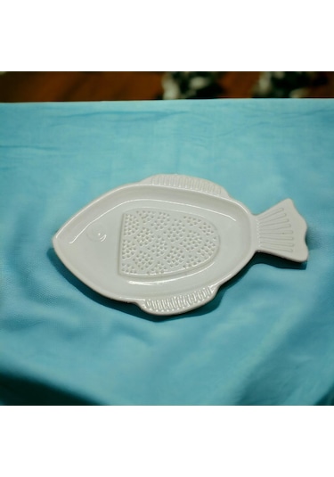 Porselen Elma Rendesi Çocuk Mama Rendesi Balık Figürlü Meyve Rendesi