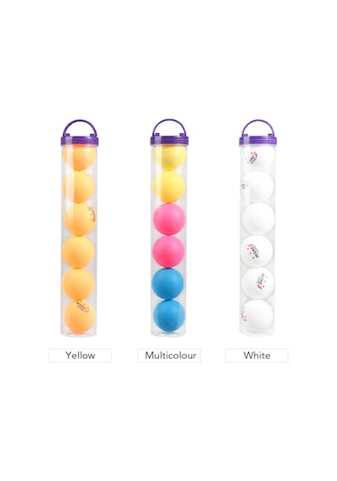 Ranyeek 6 Adet 3 Yıldızlı 40mm Abs Tenis Topu - İyi Zıplama, Spor Kulüpleri Ve Robot Antrenmanı İçin Beyaz