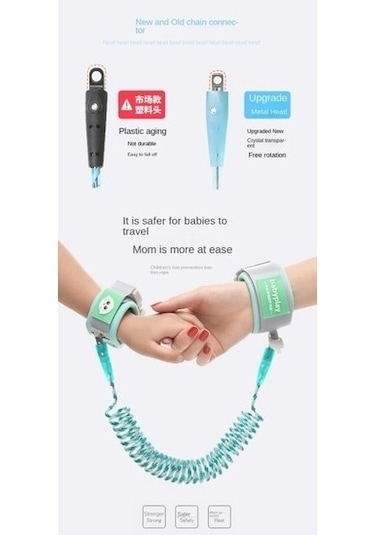 Karanlıkta Parlayan Anahtar Kilitli Çocuk Gezinme Önleyici Bileklik