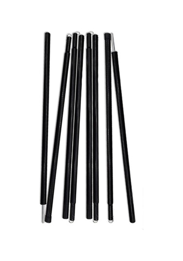 Artfulabode Tenteleri Tenteleri Siyah Şemsiye Mekan Dış Direkleri Destek Çubukları Çerçeve Çadırı Çadır Aksesuarları Adet/set 2 Gp Siyah