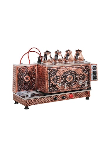 Kutlu Antik 4 Demlikli Bakır Çay Kazanı