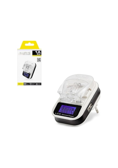 Batarya Şarj Aleti Akrep Usbli Akıllı Lcd Ekranlı 1A 5W Aurıs Ars