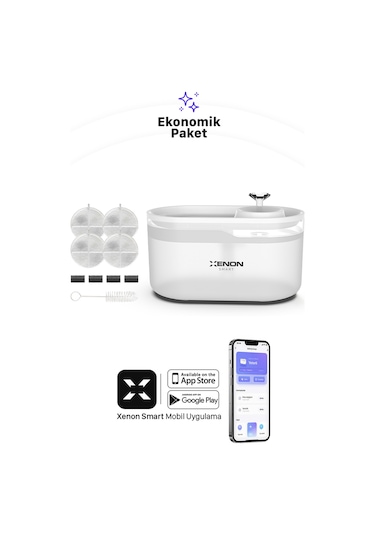 Xenon Smart Akıllı Kedi Köpek Su Pınarı 4'ü Filtre Seti