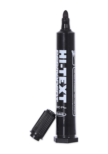 Hi-Text 830PB Yuvarlak Uçlu Siyah Koli Kalemi 12 Adet