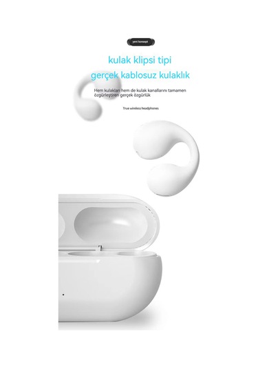 Eternal Luck T7500 Klipsli Bluetooth 5.3 Kulak Üstü Kulaklık