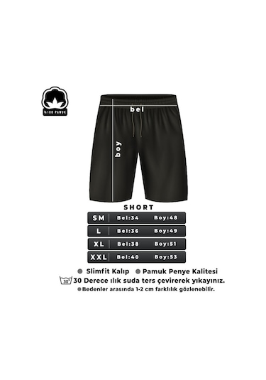 Spor Penye Short Siyah