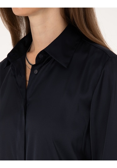 Pierre Cardin Kadın Lacivert Gömlek Desenli 50313588-vr033 Lacivert