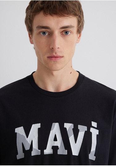 Mavi - 1991 Baskılı Siyah Tişört 0612573-900 Siyah