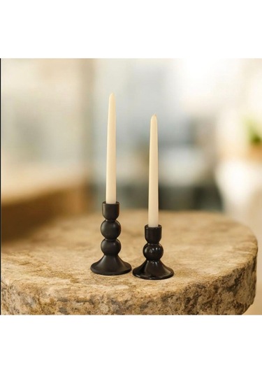 Denic 2 li Krem  Şamdan Mum Konik Mum