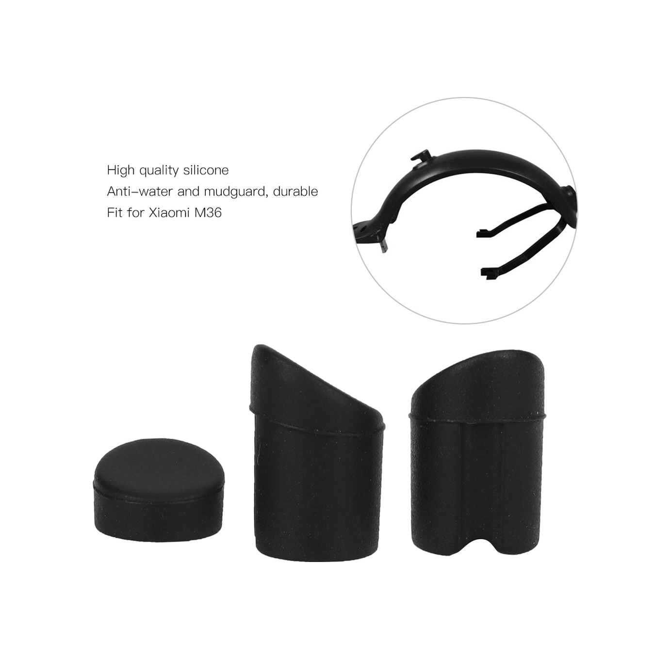 Vkemall Xiaomi M365 Elektrikli Kaykay İçin Silikon Tornavida Tıkaçları Ve Darbe Emici Yastıklar Seti 5 Adet