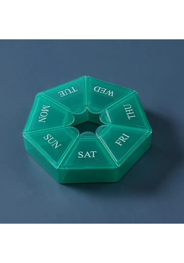 7 Gün Haftalık Hap Kutusu Tablet Tutucu İlaç Saklama Kutusu İlaç Kabı Hap Saklama Kutusu Haftalık Kapsül Hap Kutusu Renk Organizatör Şeffaf