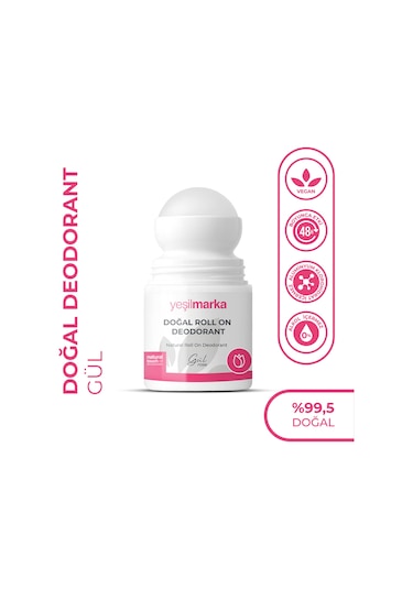 Yeşilmarka Gül Kokulu Doğal Unisex Roll-On Deodorant 50 ML