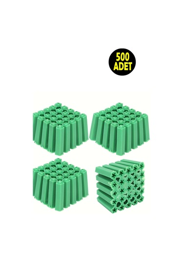 500 Adet 06 Mm Plaastik Duvar Dubel Genleşme Tabası - Çivi Vida Dubeli Diğer