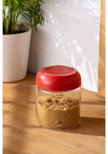 Emsan Simple Saklama Kavanozu Kırmızı 570 ML