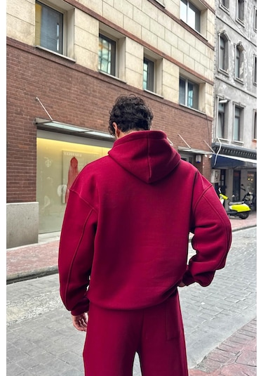 Flaw Basic Hoodie Bordo Bordo