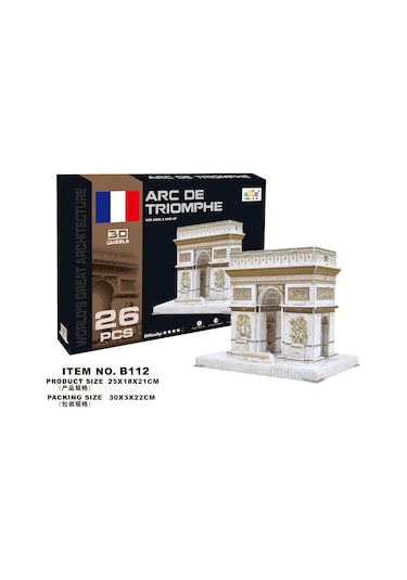 Cc Oyuncak - 3d Puzzle Arc De Triomphe - 26 Parça