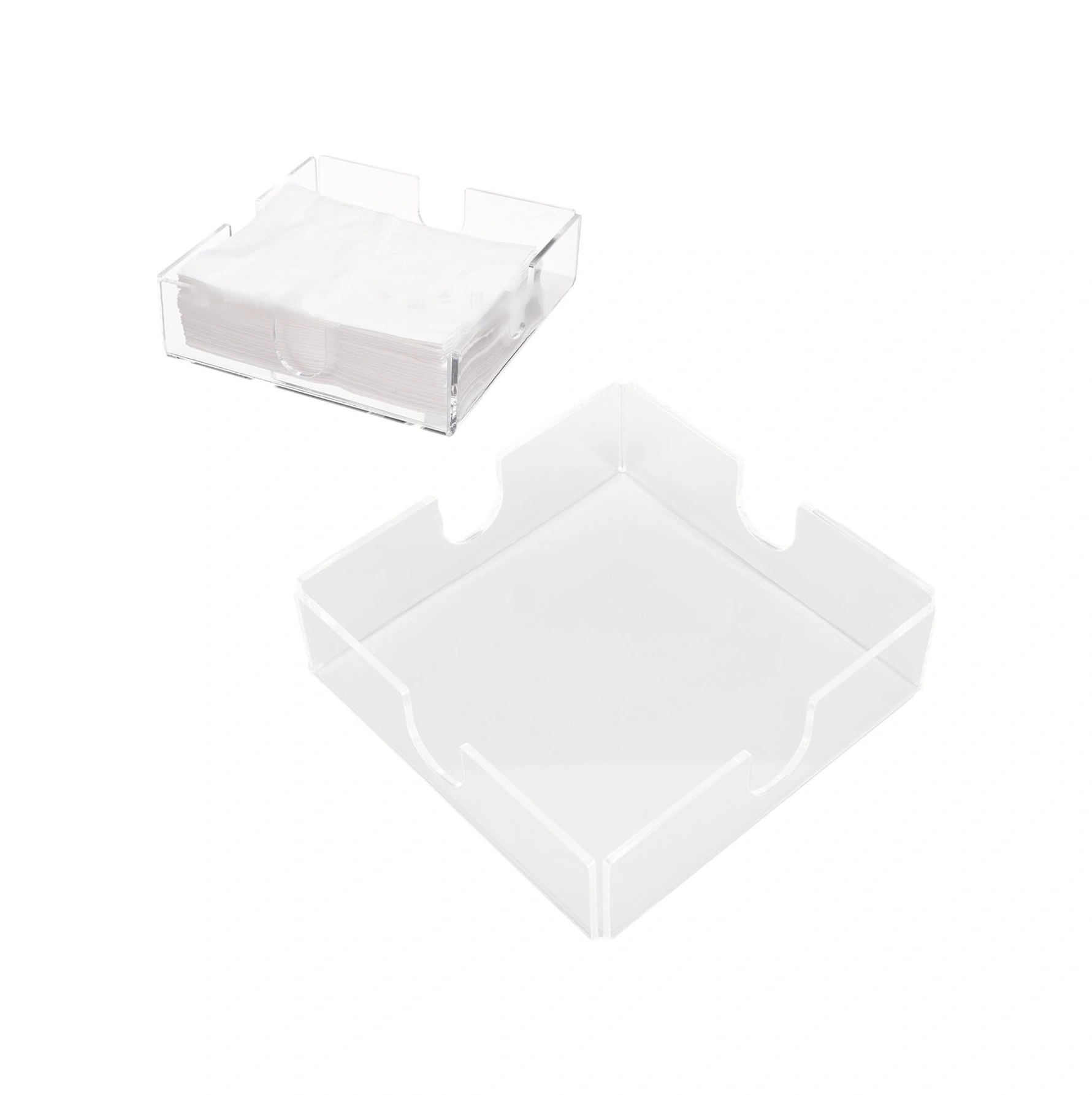 Geeroyoo Akrilik Masa Üstü Peçete Tutucu - Şeffaf, Dayanıklı, U-şekilli Açılışlı - Mutfak, Banyo, Restoran, Bar İçin Pratik Organizer Diğer