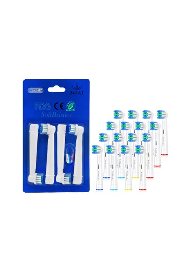 Soft Bristles Oral-B Diş Fırçasına Uyumlu Yedek Başlık 16'lı