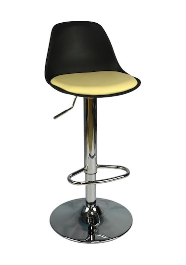 Bürocci Nadya Bar Sandalyesi - Krem Deri - 9537S0115 Çok Renkli