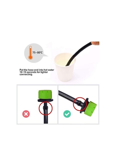 Trendooze 100 Adet 1/4 Inç Mikro Tip Damla Sulama Sprinkler, Anti-clog Bahçe Ekipmanı Diğer