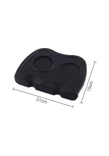 Suntek Espresso Mat Kahve Sıkıştırma Matı Silikon Mat Siyah