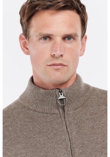 Barbour Holden Half Zip Kazak Ol76 Military Marl Kahverengi