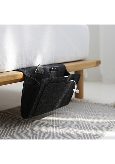 Yifomall Yüksek Kaliteli Felt Materyalli Yatak Başlığı Saklama Çantası - Kolay Kullanıma Uygun, Dayanıklı - 32x10x20 Cm Büyük Boy, Açık Gri Rengi DiğER