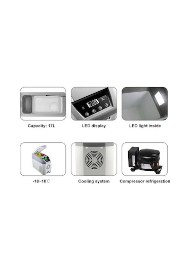 Icepeak Kompresörlü Oto Buzdolabı 12V/24V 17 Litre