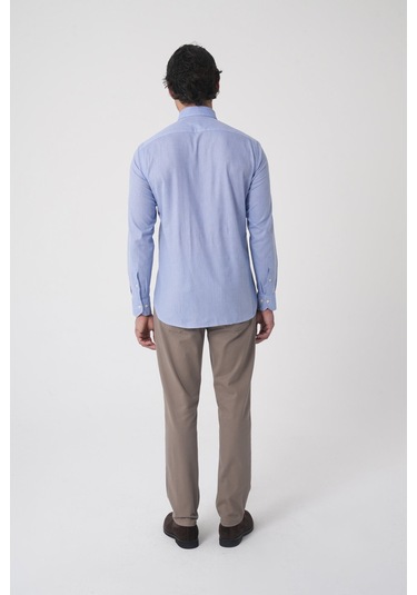 Bisse Erkek Regular Fit Uzun Kol Mavi Gömlek Gmktn250016 D35 Mavi