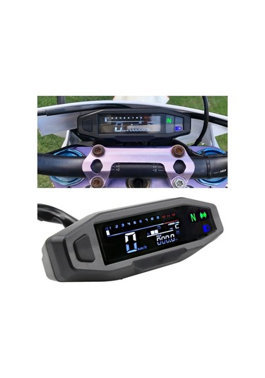 Pazly Motosiklet Dijital Rpm Ölçer Ve Kilometre Sayacı K20730-1
