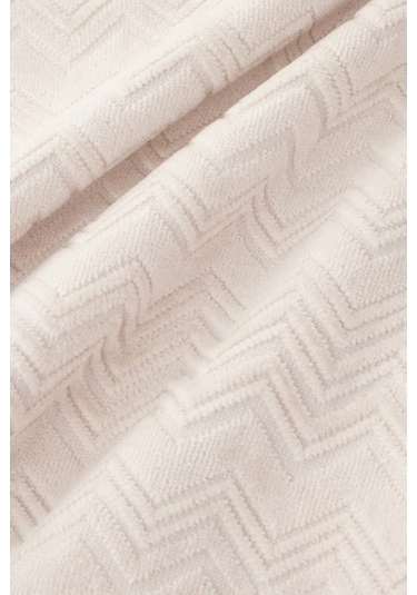 Missoni Zigzag Desenli %100 Pamuk Banyo Havlusu, Bej