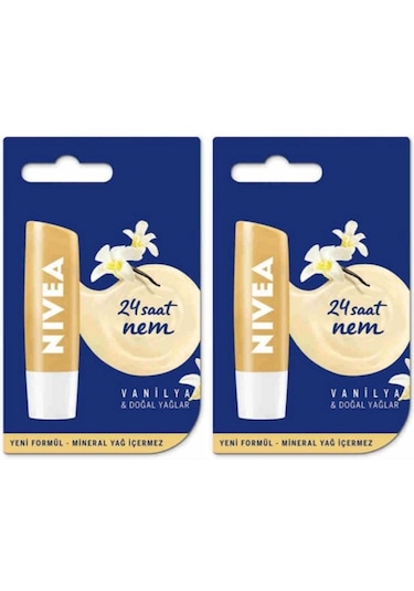 Nivea Lip Care Vanilyalı Dudak Nemlendirici Lipstick 5.5 ML x 2