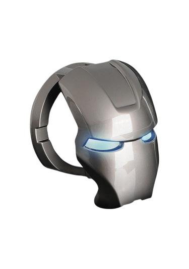 Start Stop Çerçevesi Koruyucu Kapak Metal Iron Man Gri