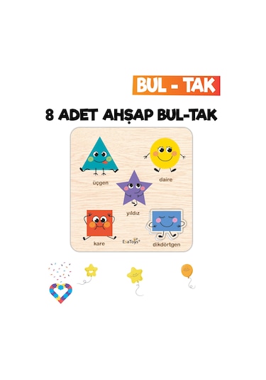 Eğitici 8 Adet Mega Set Bul-tak Oyuncak