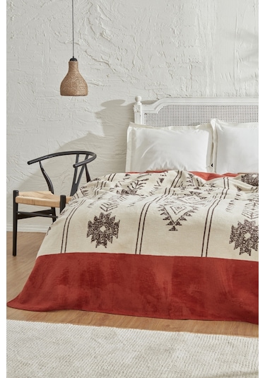 Karaca Home Raya Çift Kişilik Pamuk Battaniye Kremit 200.22.04.0212