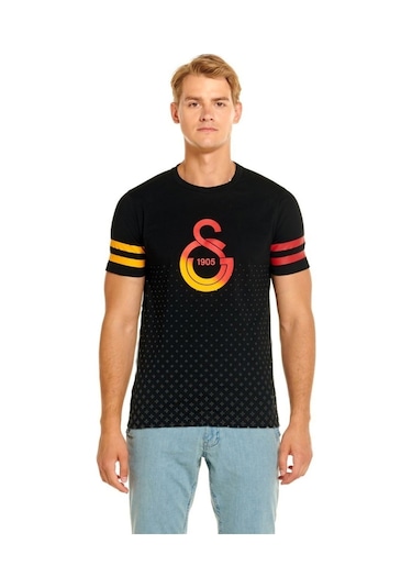 Galatasaray Logo Baskı Siyah T-shirt Kişiye Özel Kutulu 001