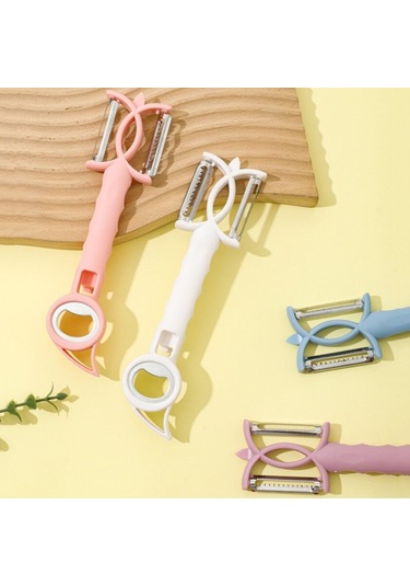 3 Pcs 7 Arada 1 Çok Fonksiyonlu Peeling Şişe Açıcı Piner Grater Açıcı Pembe Diğer