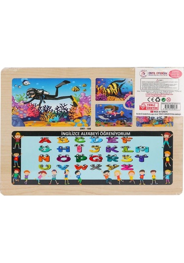 Ony-187-188-189-190 Ahşap Eğitici Puzzle Denizde Yaşam