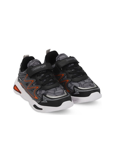 Slazenger KYRIE Çocuk Cırt Cırtlı Koyu Gri Günlük Spor Ayakkabısı