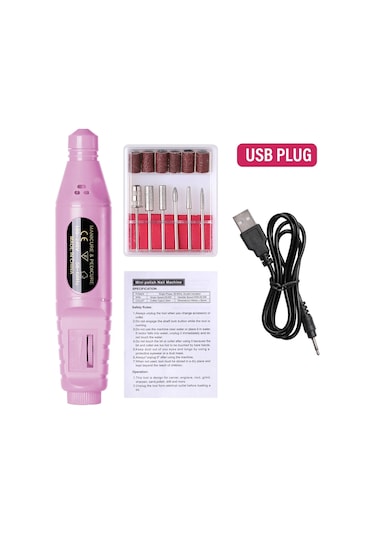 Lulaa Profesyonel Elektrikli Tırnak Matkap Seti - Manikür Ve Pedikür İçin Taşınabilir Ekipman Koyu Haki