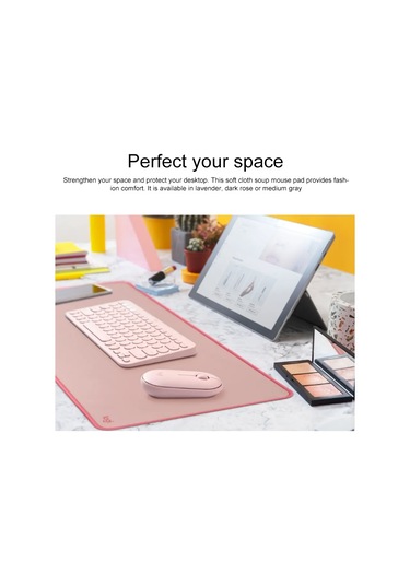 Logitech Klavye Fare Sümen Altlığı Gri