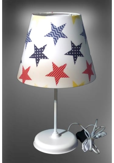 Yıldız Kumaş Kaplama Kız Erkek Çocuk Odası Genç Odası Abajur