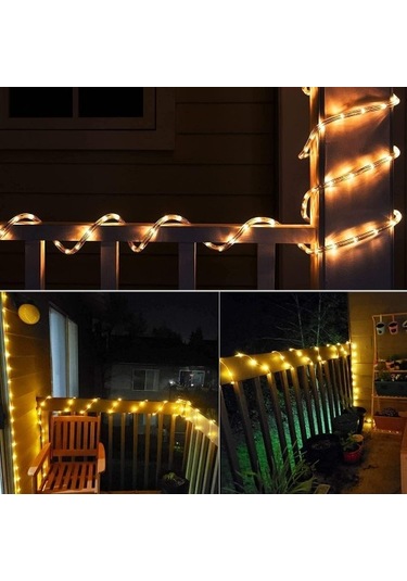 10m 100 Led Solar Led Işık Gün Işığı Tdrtr Çok Renkli